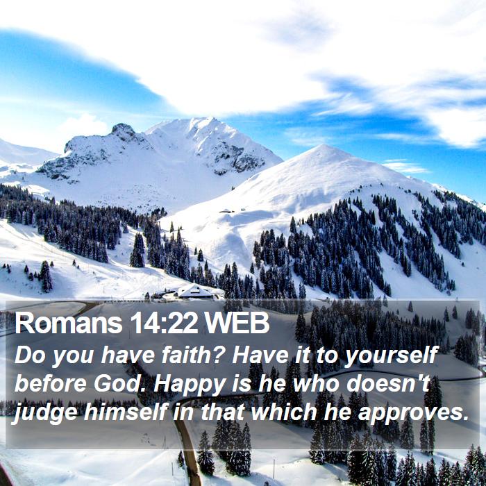 Romans 14:22 WEB Bible Study