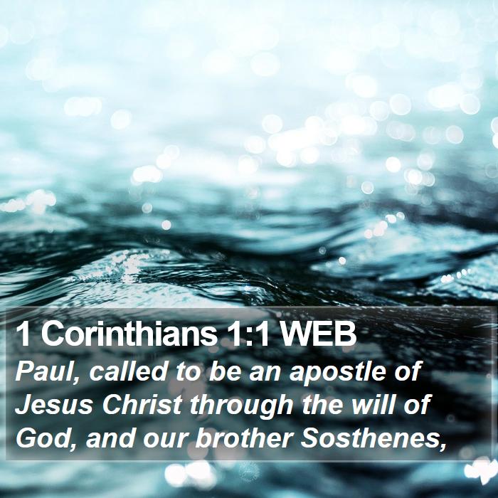 1 Corinthians 1:1 WEB Bible Study