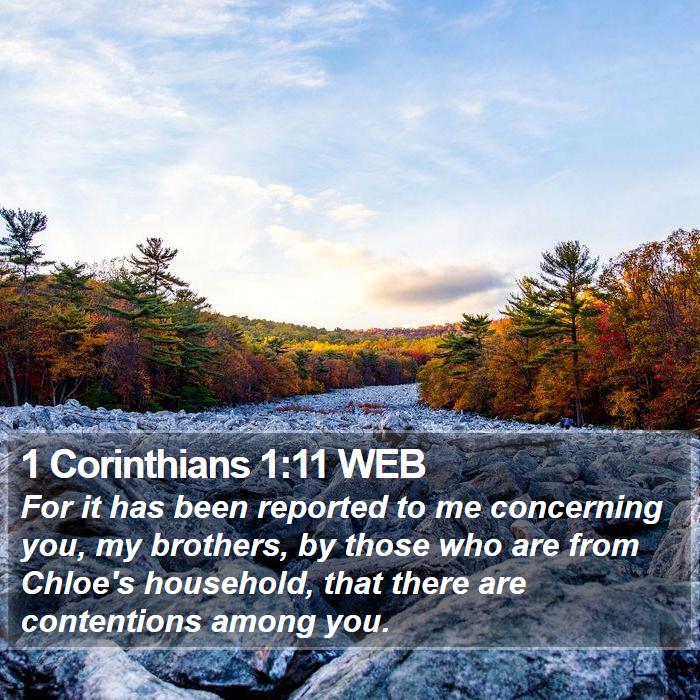 1 Corinthians 1:11 WEB Bible Study