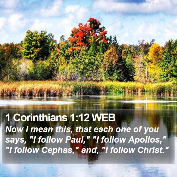 1 Corinthians 1:12 WEB Bible Study