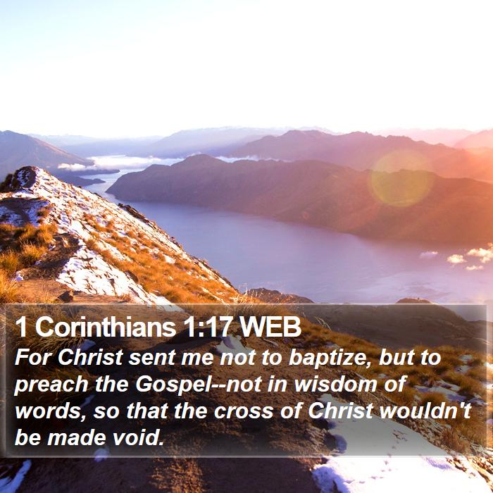 1 Corinthians 1:17 WEB Bible Study