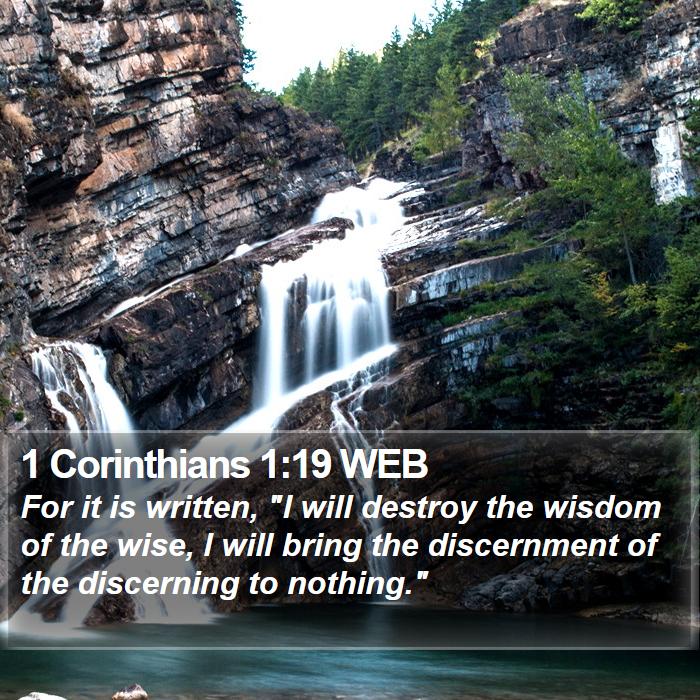 1 Corinthians 1:19 WEB Bible Study