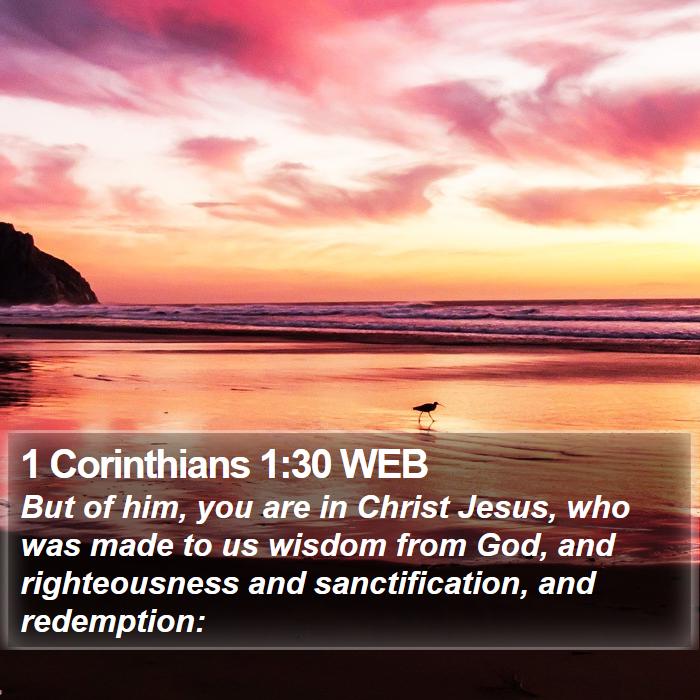 1 Corinthians 1:30 WEB Bible Study