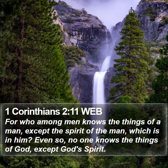 1 Corinthians 2:11 WEB Bible Study