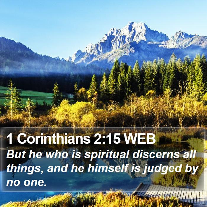 1 Corinthians 2:15 WEB Bible Study