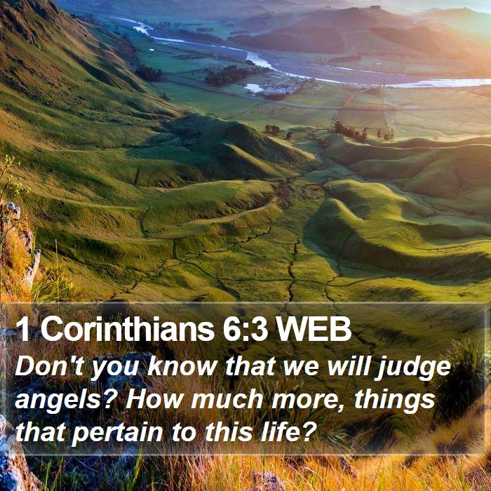 1 Corinthians 6:3 WEB Bible Study