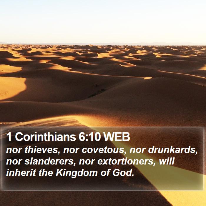 1 Corinthians 6:10 WEB Bible Study