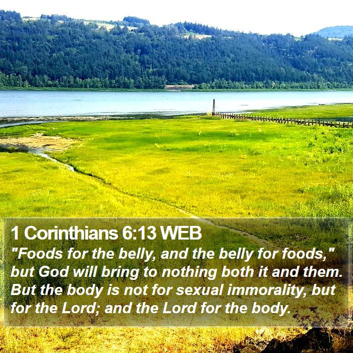 1 Corinthians 6:13 WEB Bible Study