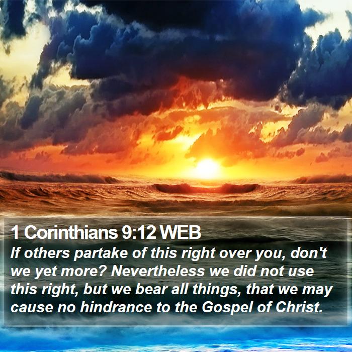 1 Corinthians 9:12 WEB Bible Study