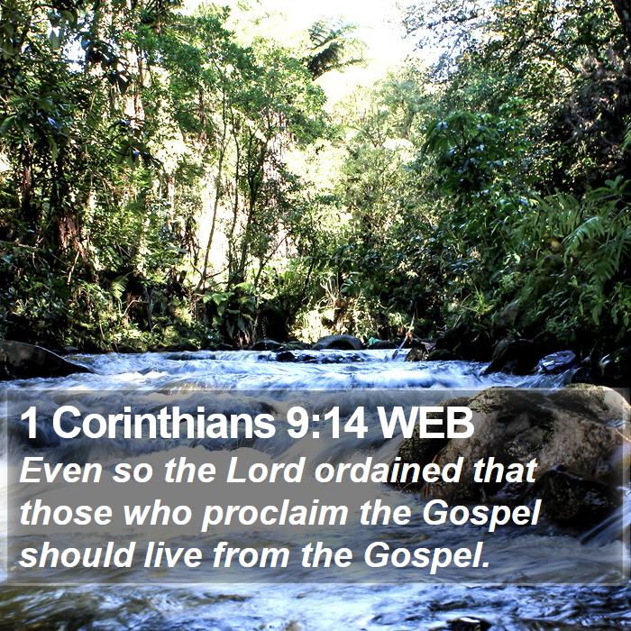 1 Corinthians 9:14 WEB Bible Study