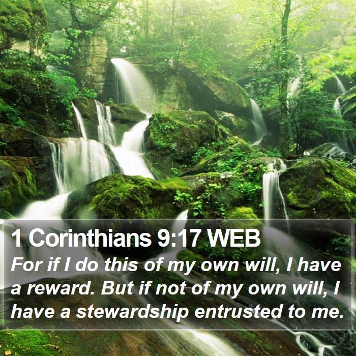 1 Corinthians 9:17 WEB Bible Study