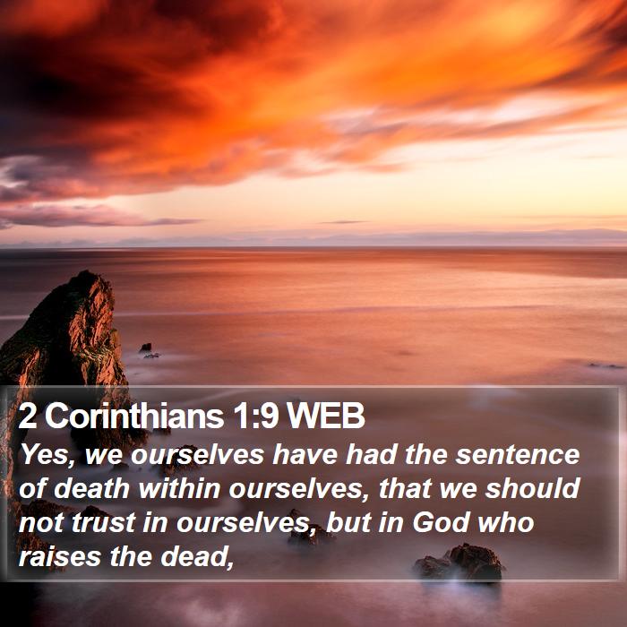 2 Corinthians 1:9 WEB Bible Study