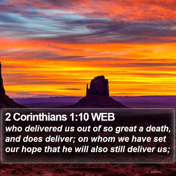 2 Corinthians 1:10 WEB Bible Study