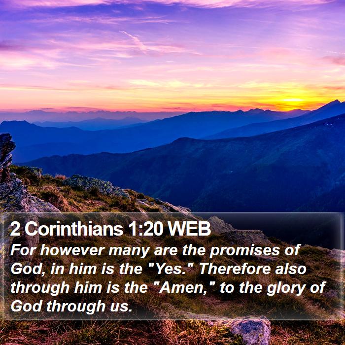 2 Corinthians 1:20 WEB Bible Study