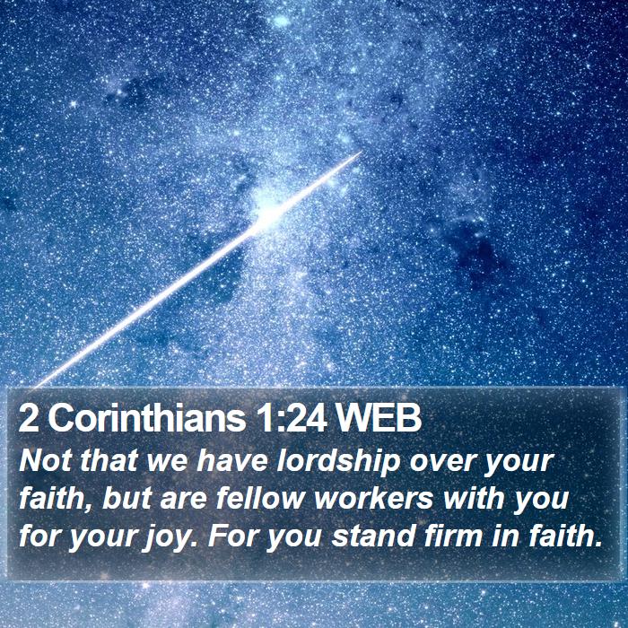 2 Corinthians 1:24 WEB Bible Study