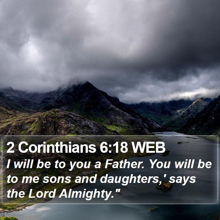 2 Corinthians 6:18 WEB Bible Study