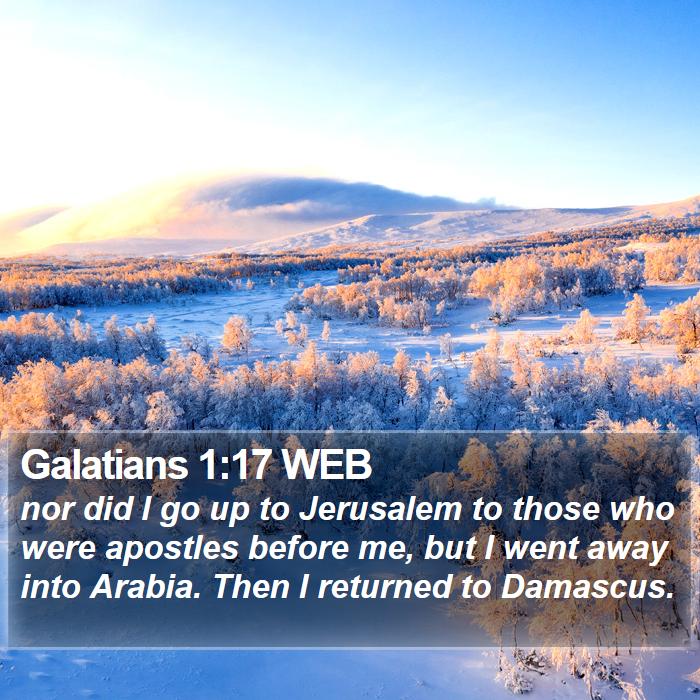 Galatians 1:17 WEB Bible Study