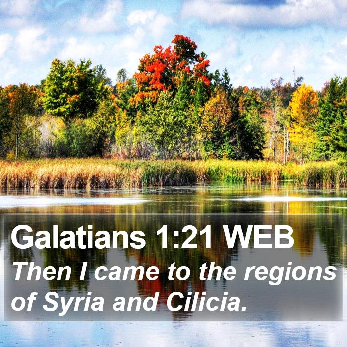 Galatians 1:21 WEB Bible Study