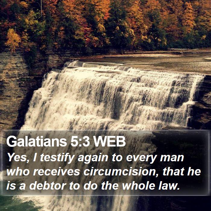 Galatians 5:3 WEB Bible Study