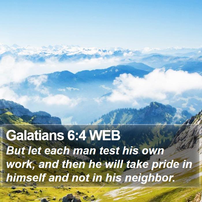 Galatians 6:4 WEB Bible Study