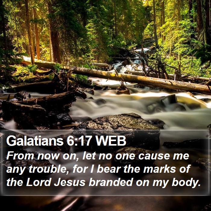 Galatians 6:17 WEB Bible Study