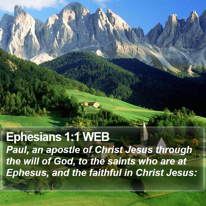 Ephesians 1:1 WEB Bible Study