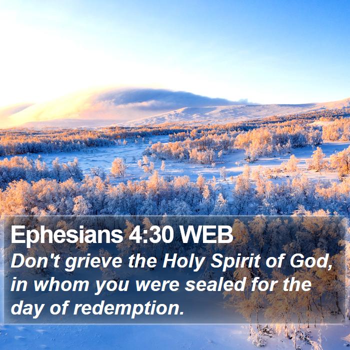 Ephesians 4:30 WEB Bible Study