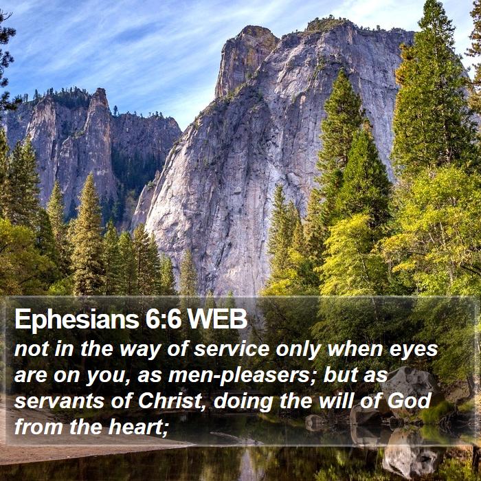 Ephesians 6:6 WEB Bible Study