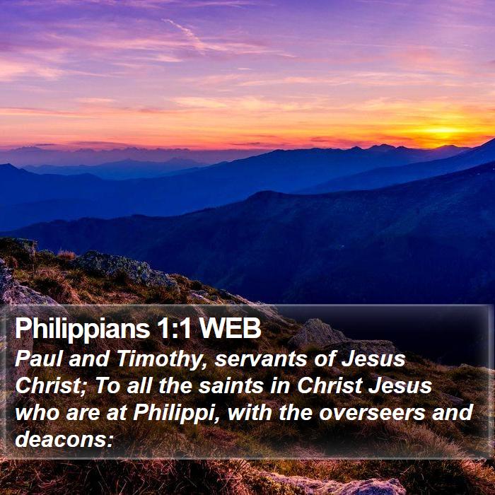 Philippians 1:1 WEB Bible Study