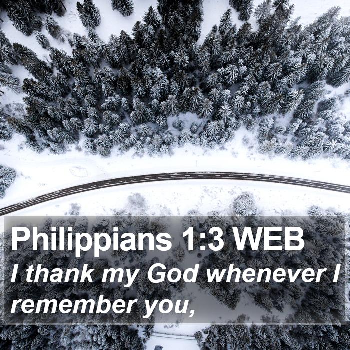 Philippians 1:3 WEB Bible Study