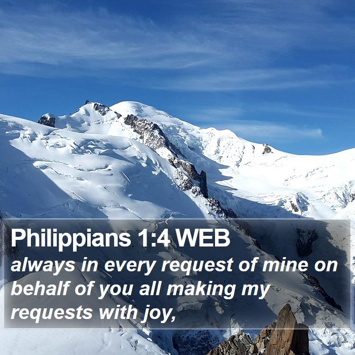 Philippians 1:4 WEB Bible Study