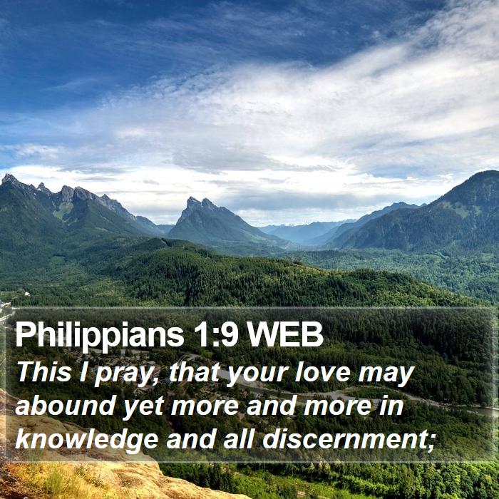 Philippians 1:9 WEB Bible Study