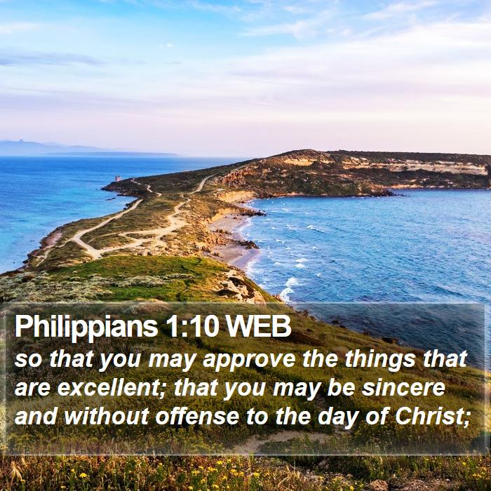 Philippians 1:10 WEB Bible Study