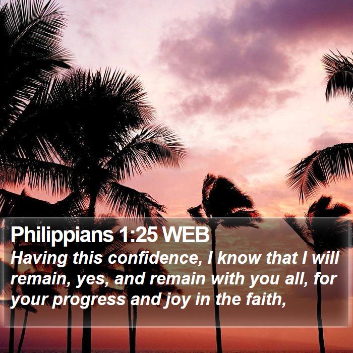 Philippians 1:25 WEB Bible Study