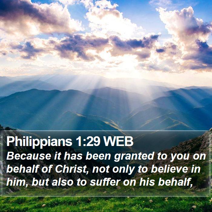 Philippians 1:29 WEB Bible Study