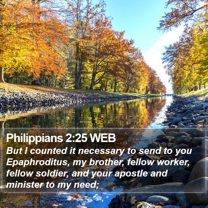 Philippians 2:25 WEB Bible Study