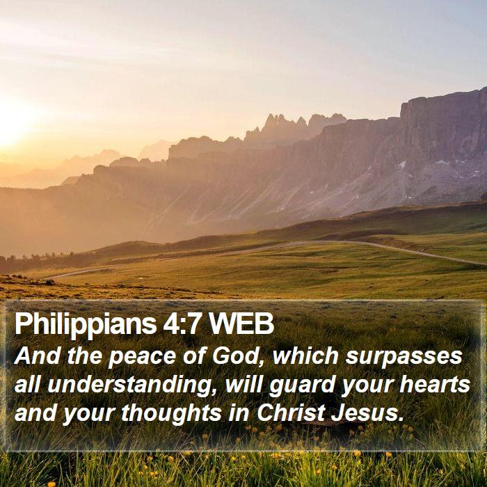 Philippians 4:7 WEB Bible Study