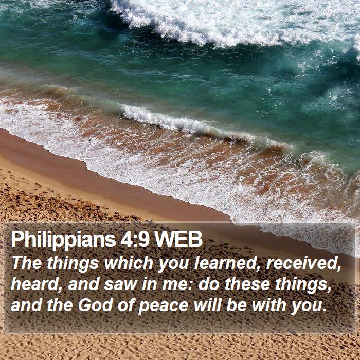 Philippians 4:9 WEB Bible Study