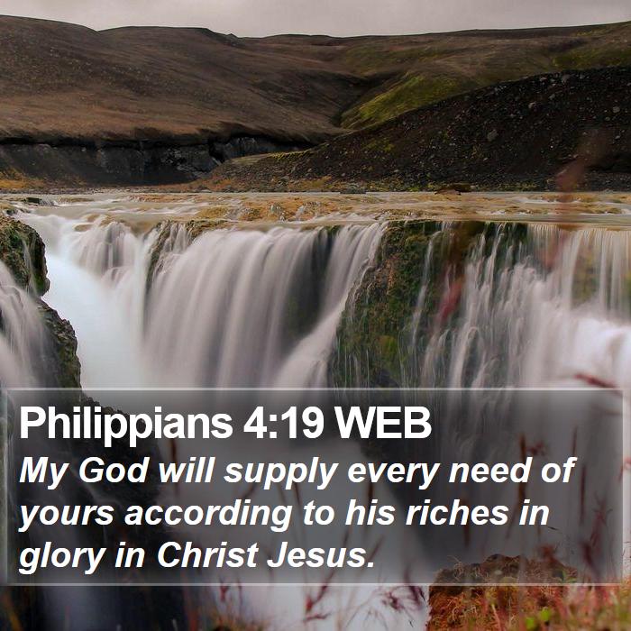 Philippians 4:19 WEB Bible Study