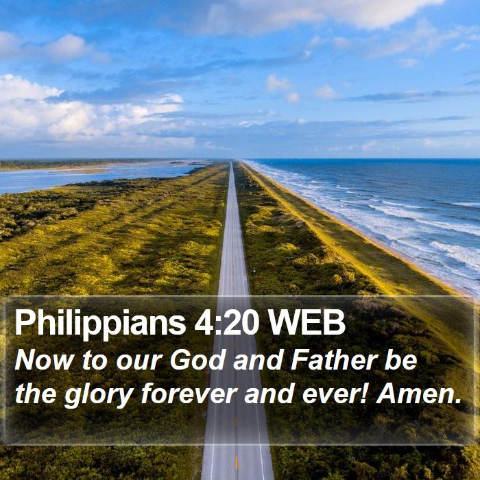 Philippians 4:20 WEB Bible Study