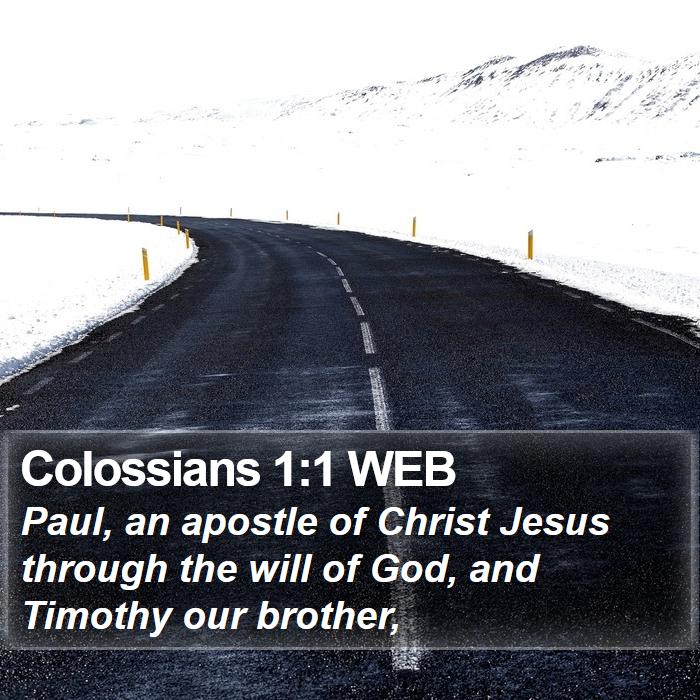 Colossians 1:1 WEB Bible Study