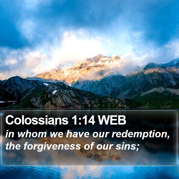 Colossians 1:14 WEB Bible Study