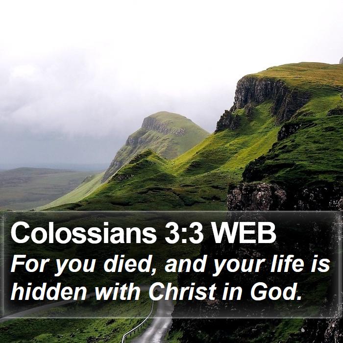 Colossians 3:3 WEB Bible Study