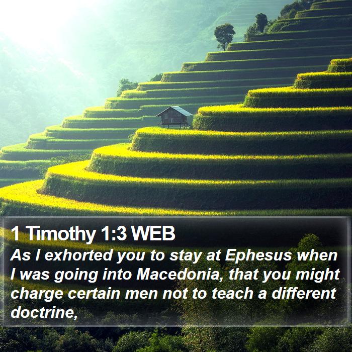 1 Timothy 1:3 WEB Bible Study