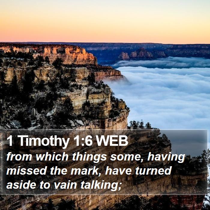 1 Timothy 1:6 WEB Bible Study