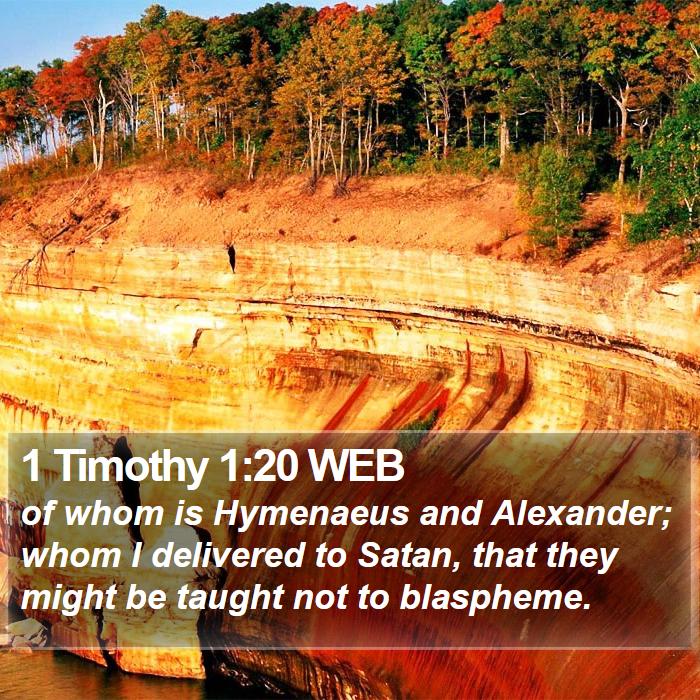 1 Timothy 1:20 WEB Bible Study