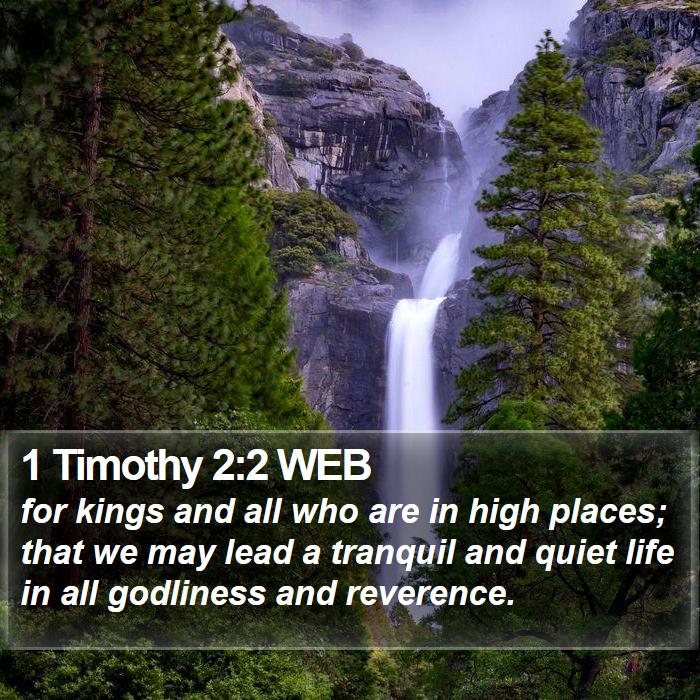 1 Timothy 2:2 WEB Bible Study