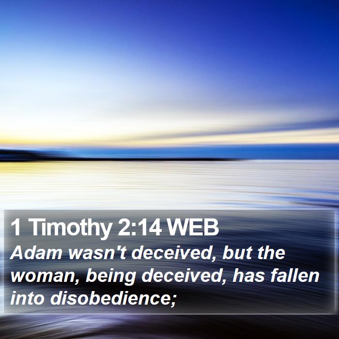 1 Timothy 2:14 WEB Bible Study