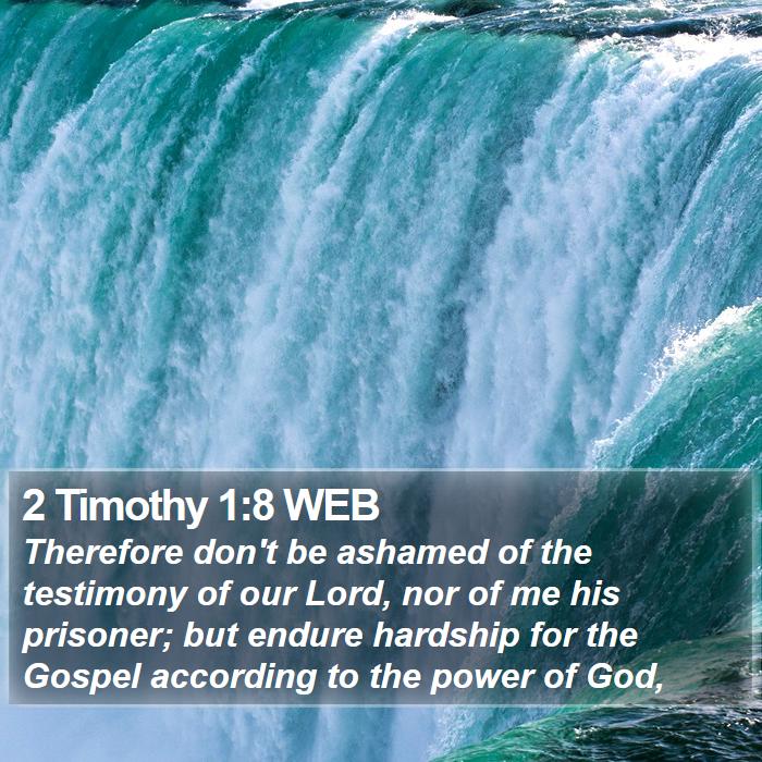 2 Timothy 1:8 WEB Bible Study