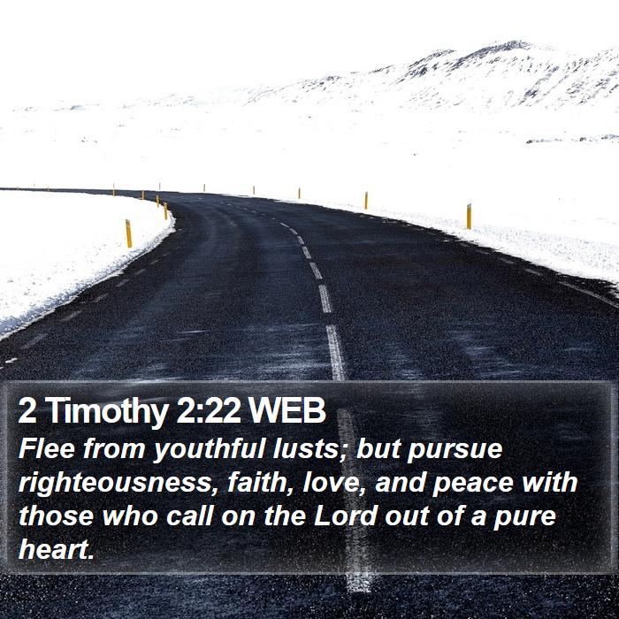 2 Timothy 2:22 WEB Bible Study